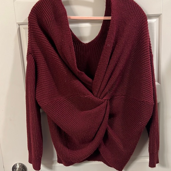 Vici Sweaters - VICI Knotted Back Sweater